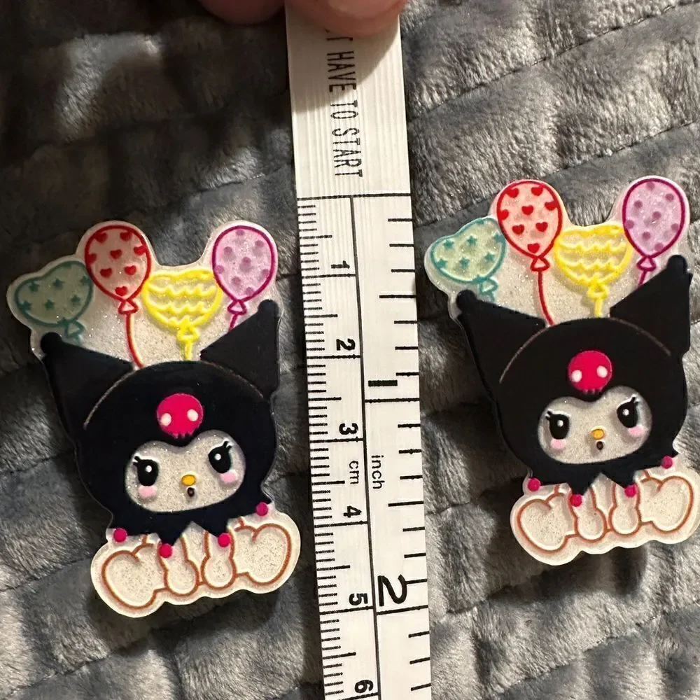 Gothic Sanrio Kuromi 2pcs Hair Accessories Hair Clip's adorable & sp… New